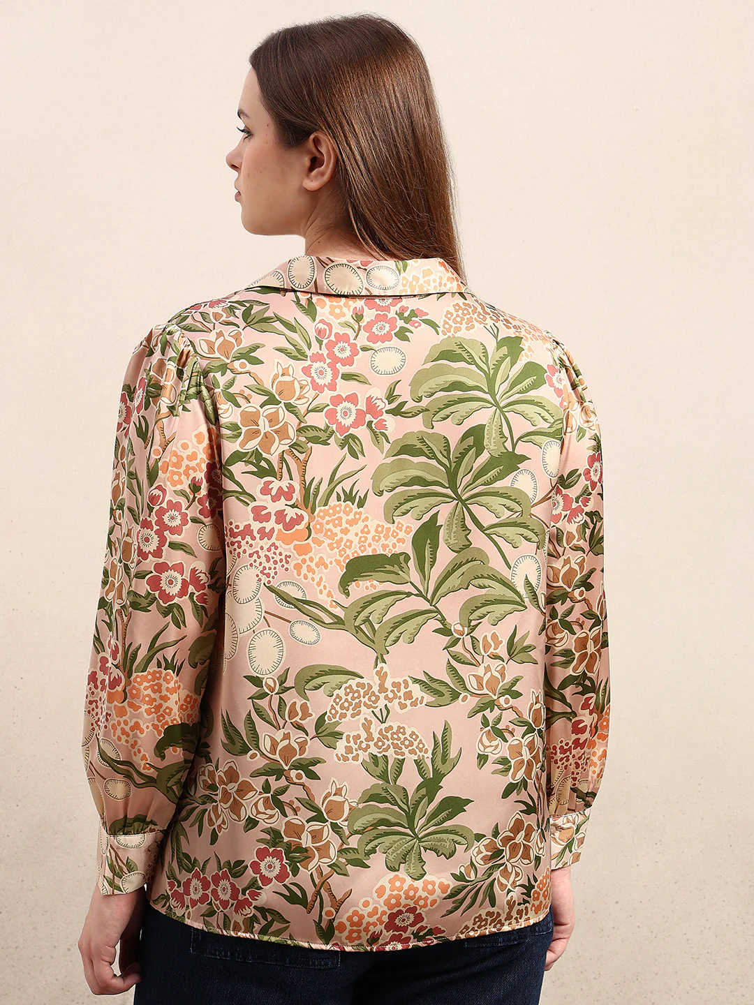 CURVE Pastel Pink Floral Shirt - Image 4