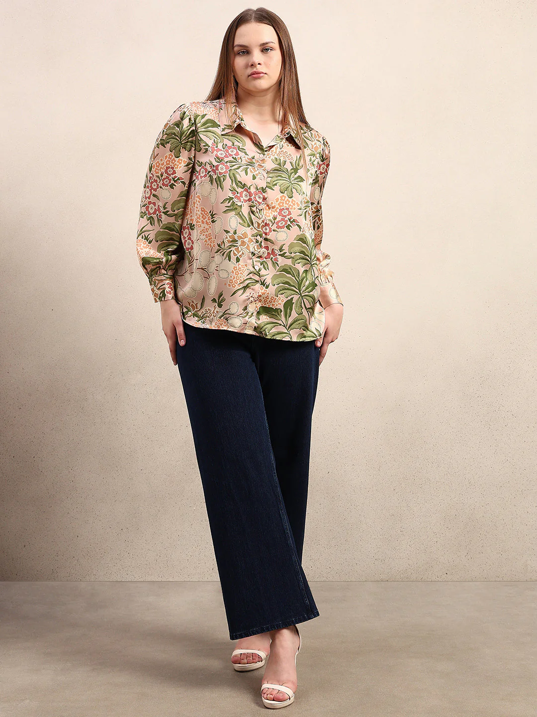 CURVE Pastel Pink Floral Shirt - Image 5