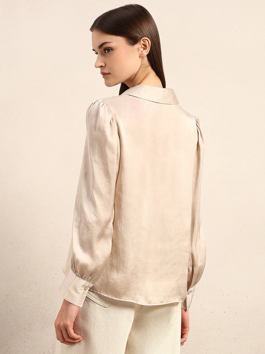 Beige Full Sleeves Shirt - Image 4
