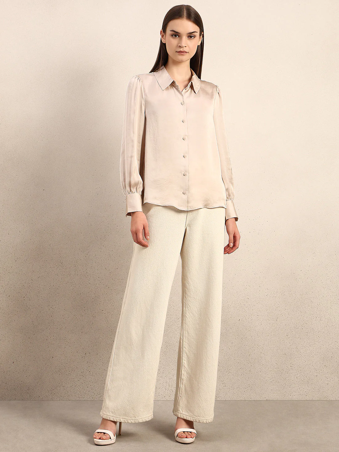 Beige Full Sleeves Shirt - Image 5