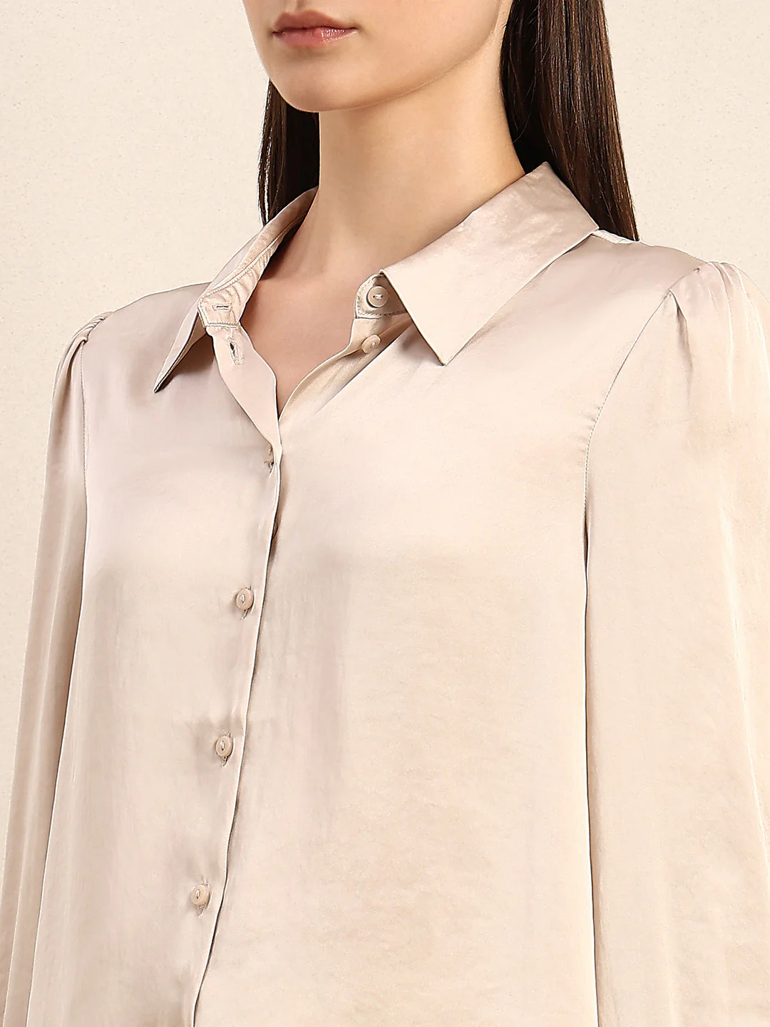 Beige Full Sleeves Shirt - Image 8