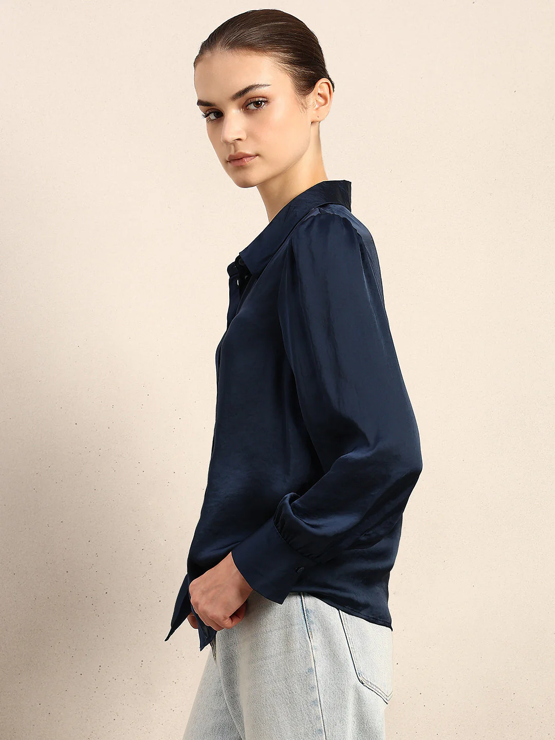 Blue Full Sleeves Shirt - Image 3