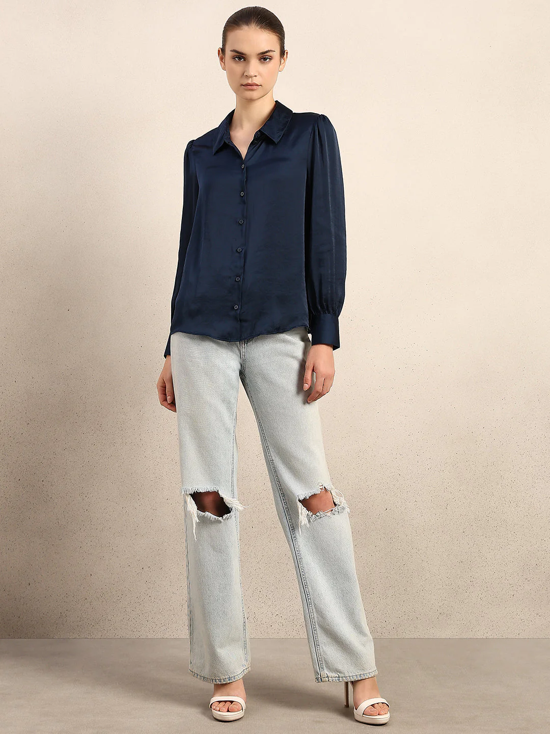 Blue Full Sleeves Shirt - Image 5