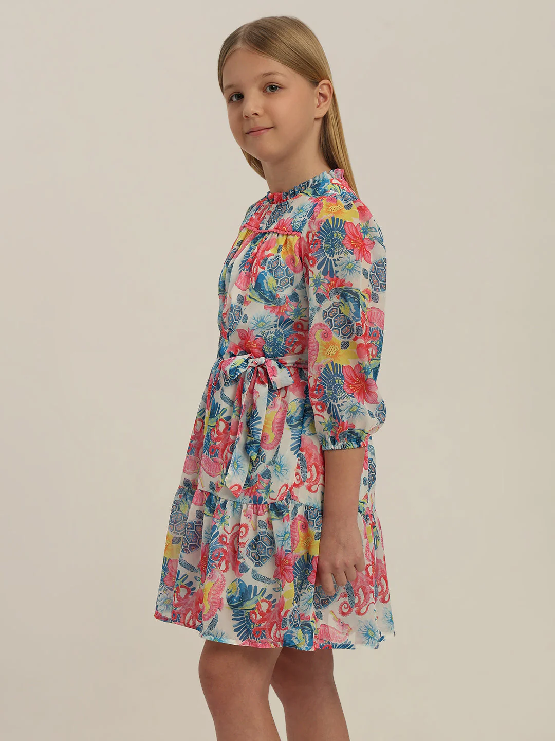 GIRL Floral Printed Dress - Image 3