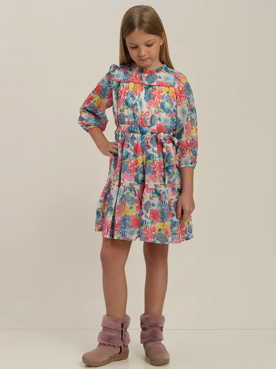 GIRL Floral Printed Dress - Image 5