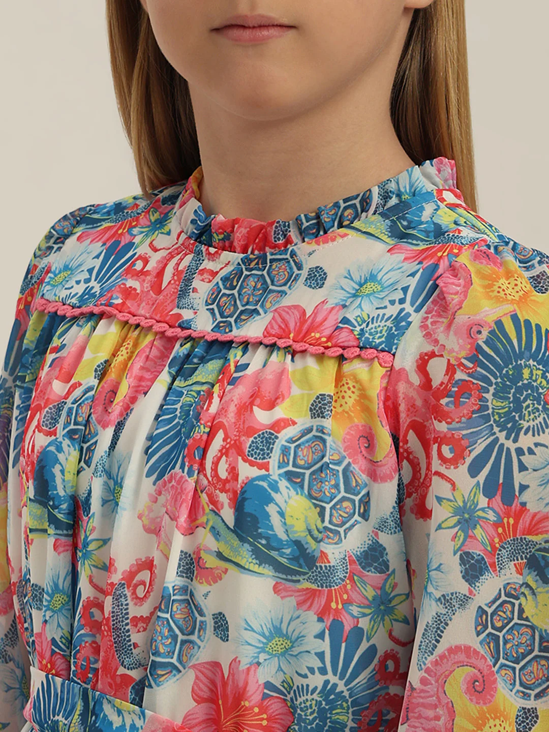 GIRL Floral Printed Dress - Image 8