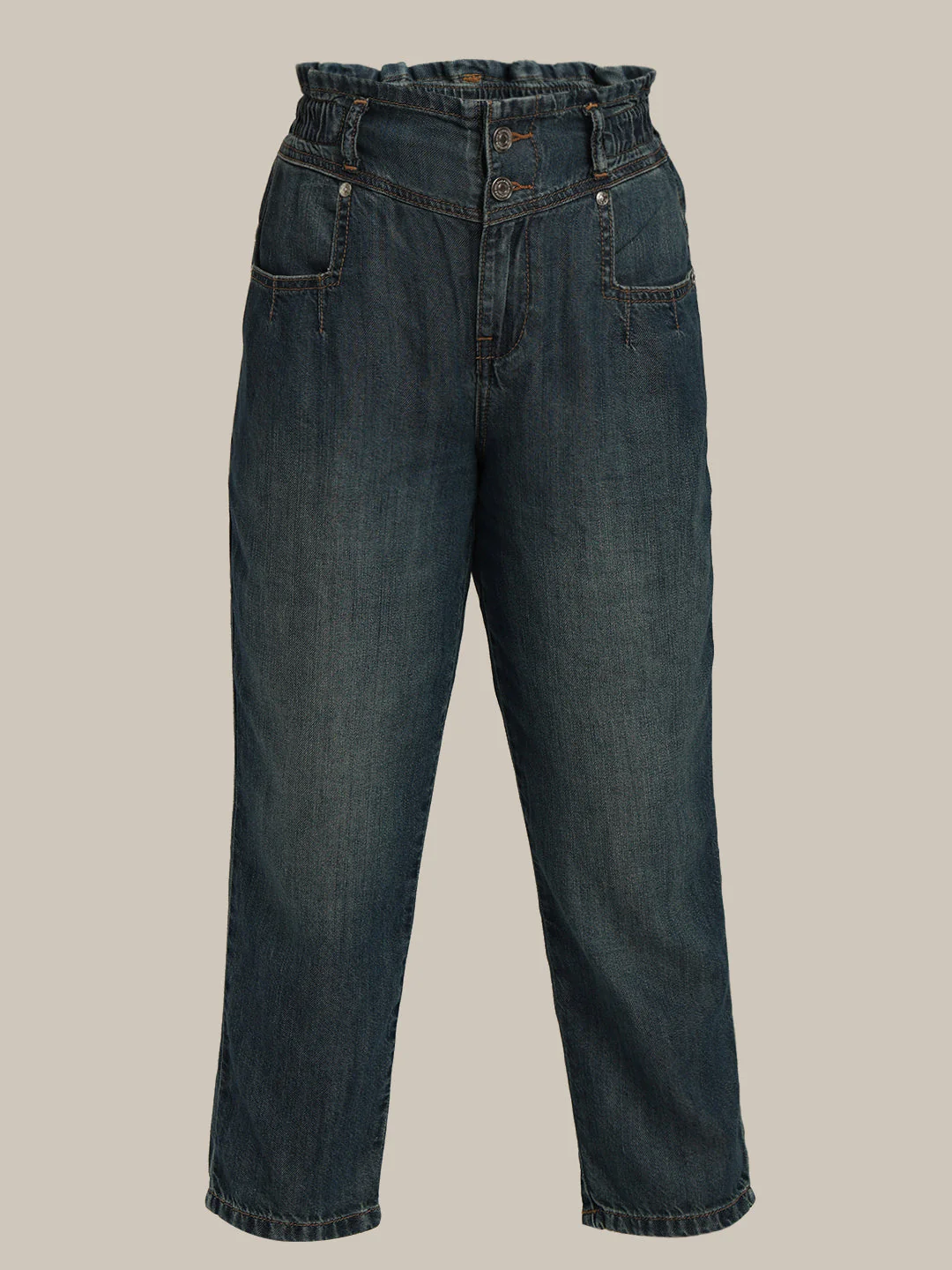 GIRL Dark Wash Mom Fit Jeans - Image 7