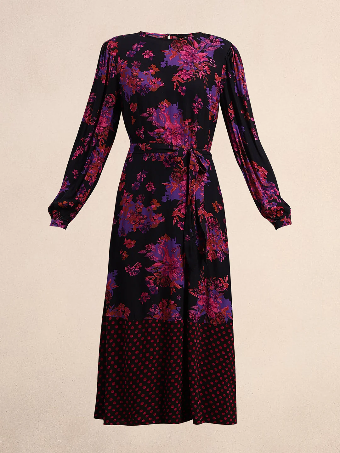 Black Printed Midi Dress - Image 7