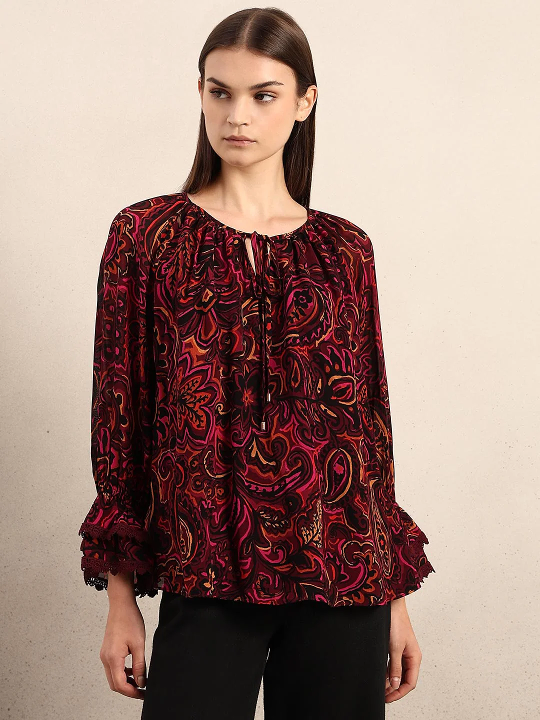 Red Printed Top - Image 2