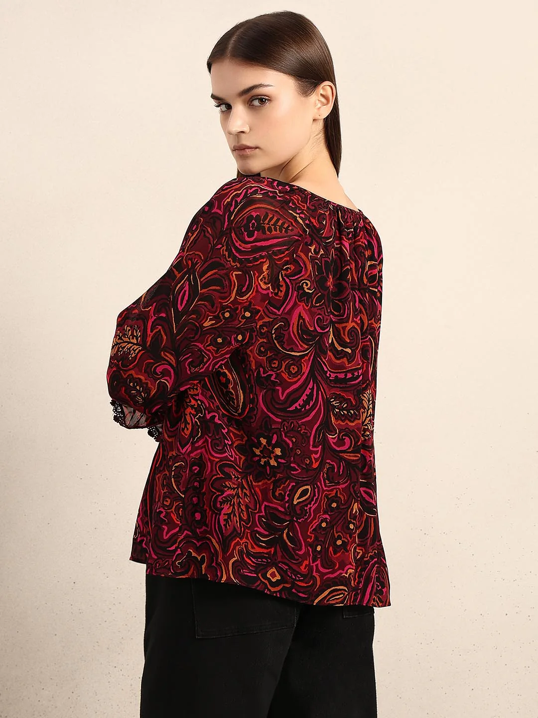 Red Printed Top - Image 4