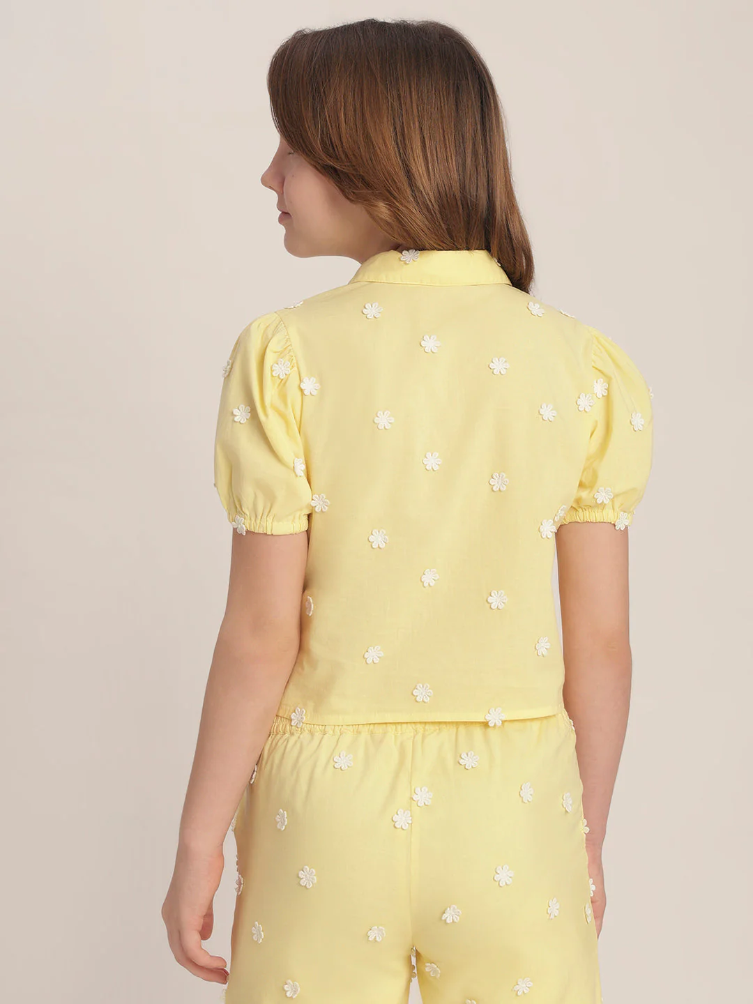 Girls Floral Embroidered Shirt - Image 4