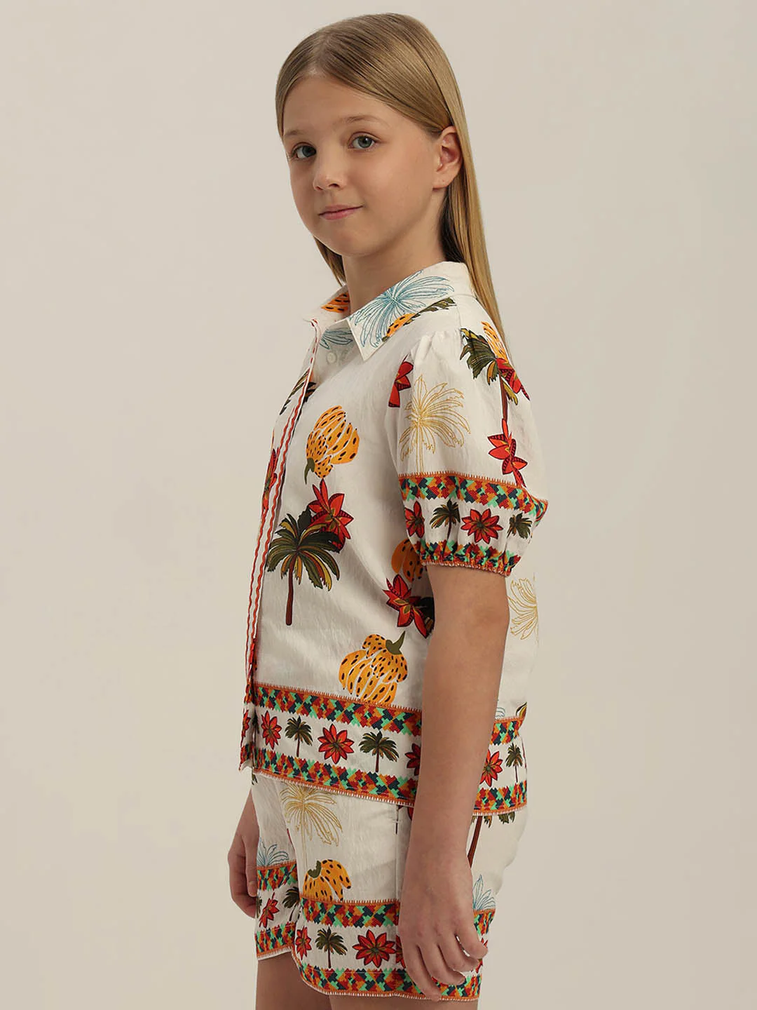 GIRLS Tropical Print Shirt - Image 3