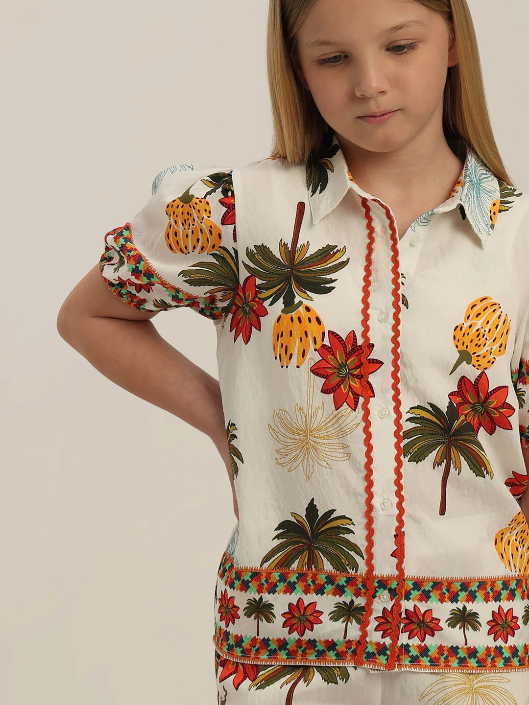 GIRLS Tropical Print Shirt - Image 6