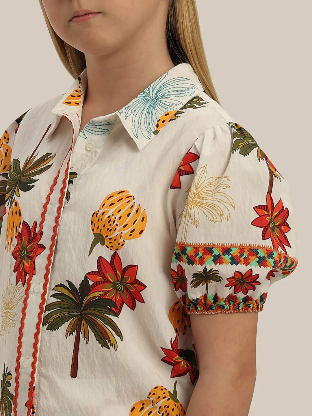 GIRLS Tropical Print Shirt - Image 8