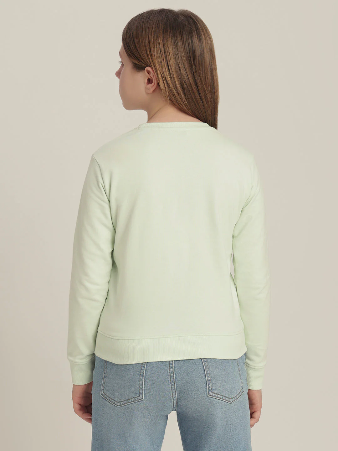 Girls Green Seashell Print Sweatshirt - Image 4