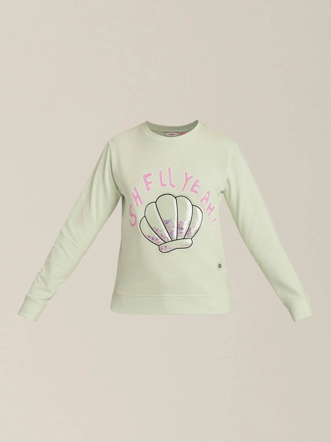 Girls Green Seashell Print Sweatshirt - Image 7