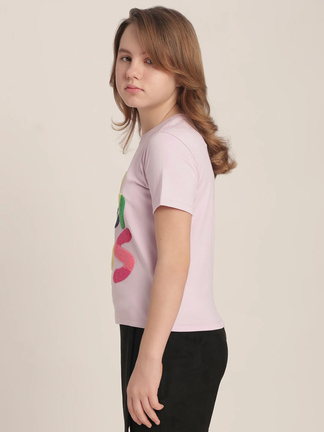 Girls Orchid Printed T-shirt - Image 3
