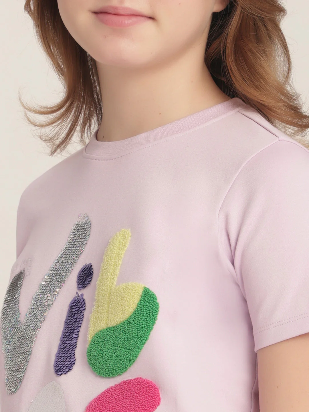Girls Orchid Printed T-shirt - Image 8