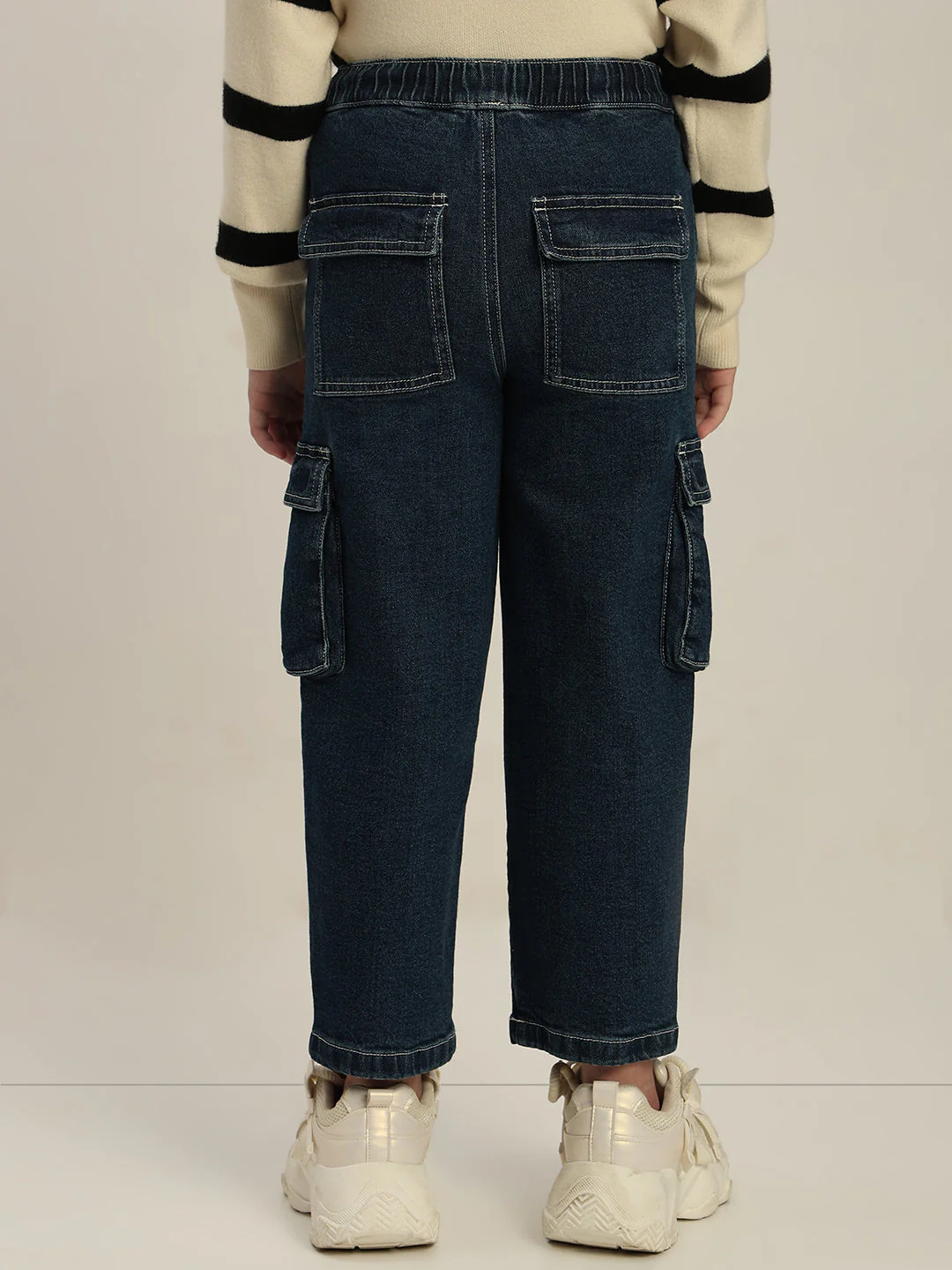 GIRLS Mom Fit Cargo Jeans - Image 4