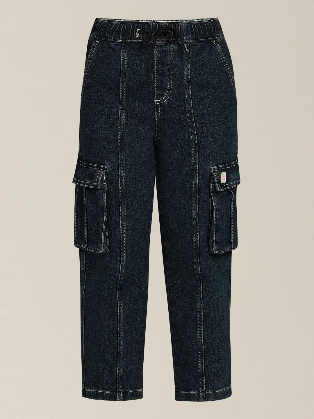 GIRLS Mom Fit Cargo Jeans - Image 7