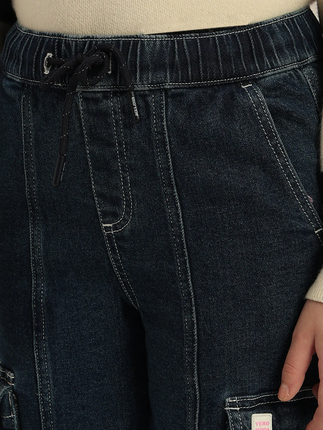 GIRLS Mom Fit Cargo Jeans - Image 8