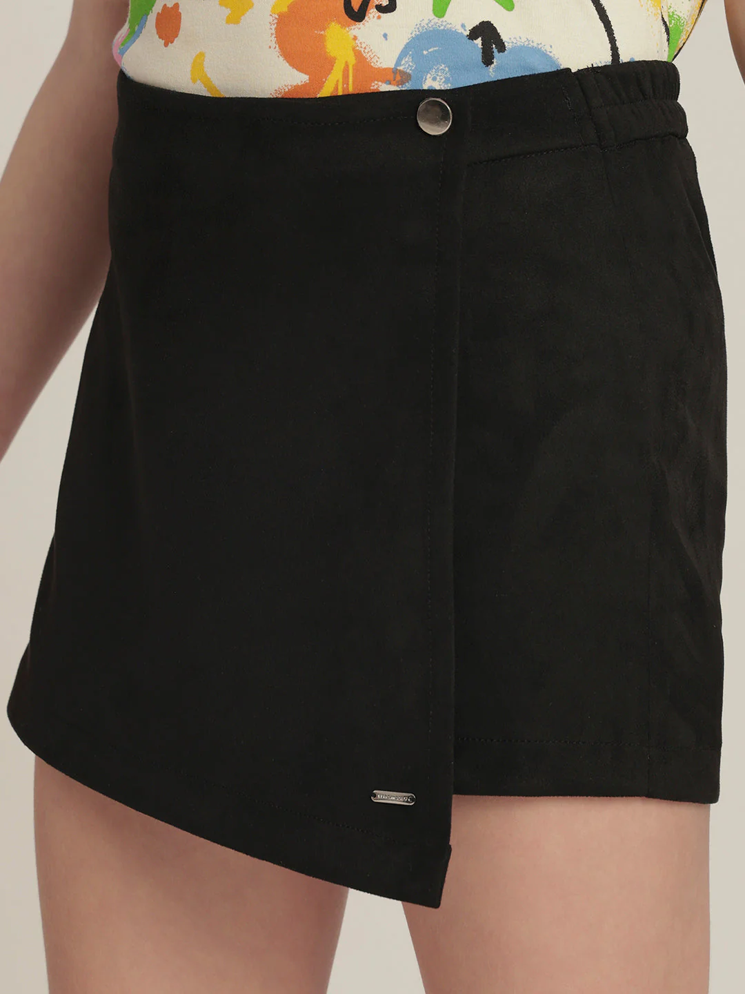 Girls Black Mini Skort - Image 8