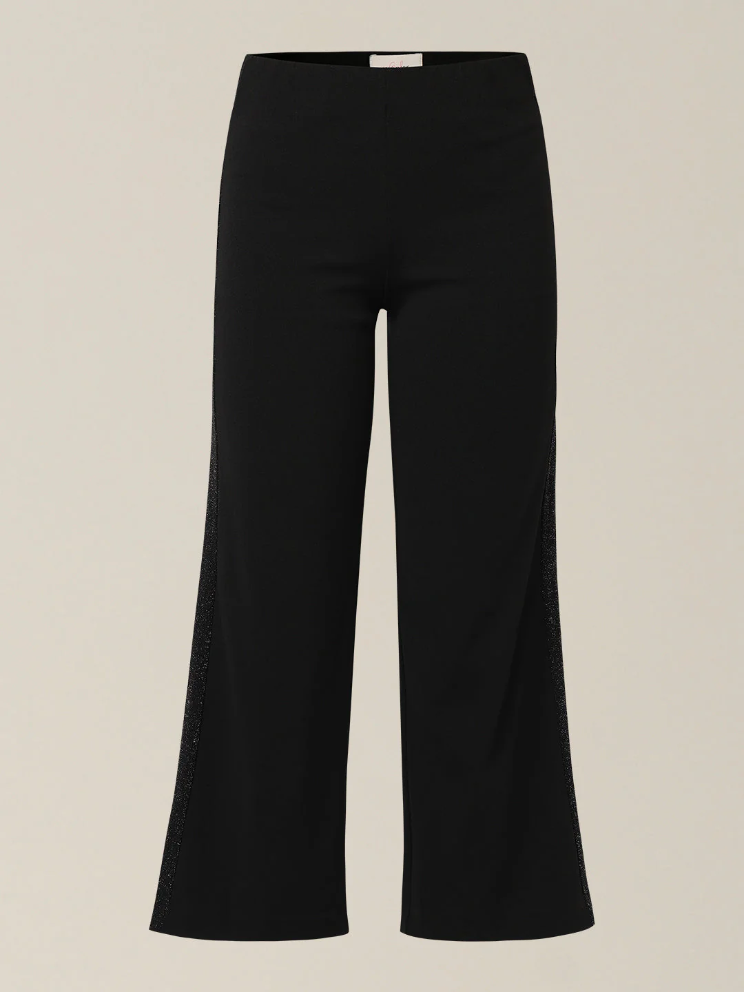 Girls Black Glitter Wide Leg Pants - Image 7