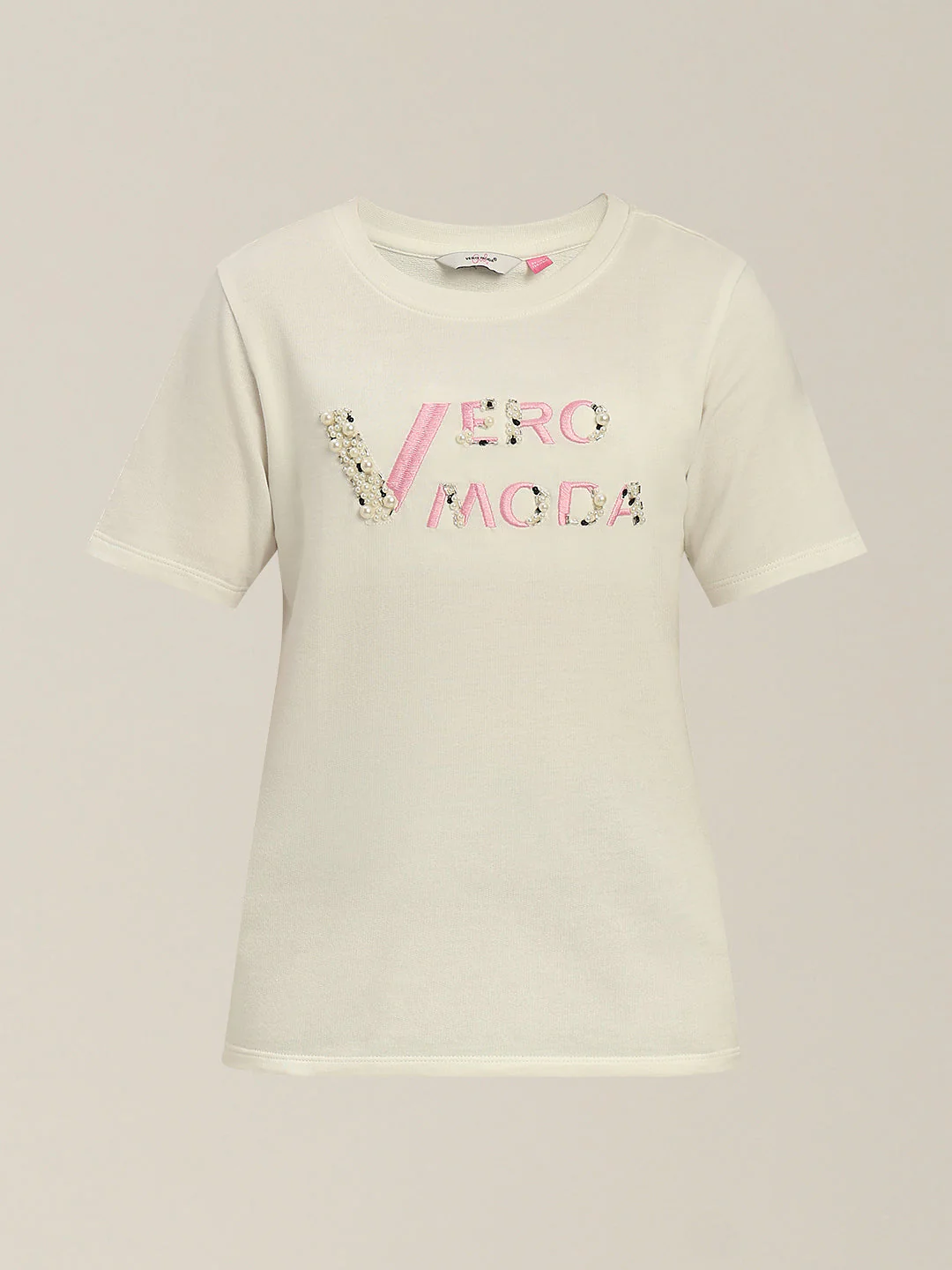 GIRLS White Embellished Logo T-shirt - Image 7