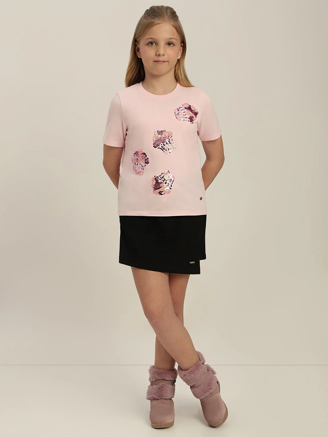 GIRLS Pink Cupcake Print T-shirt - Image 5