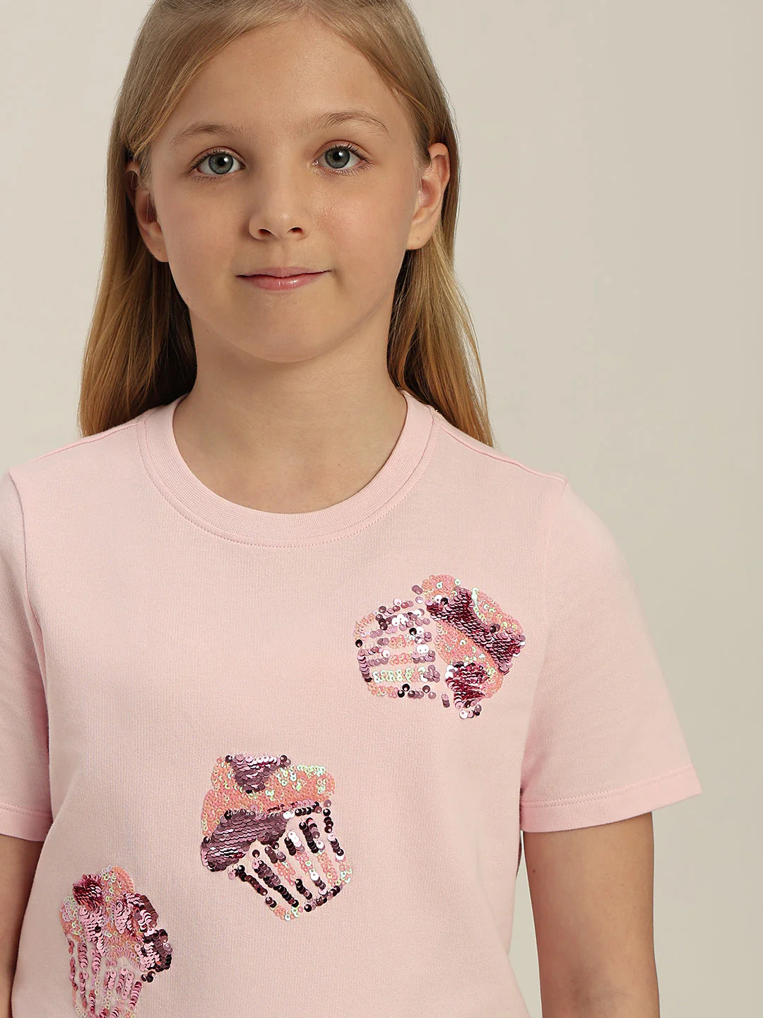 GIRLS Pink Cupcake Print T-shirt - Image 6