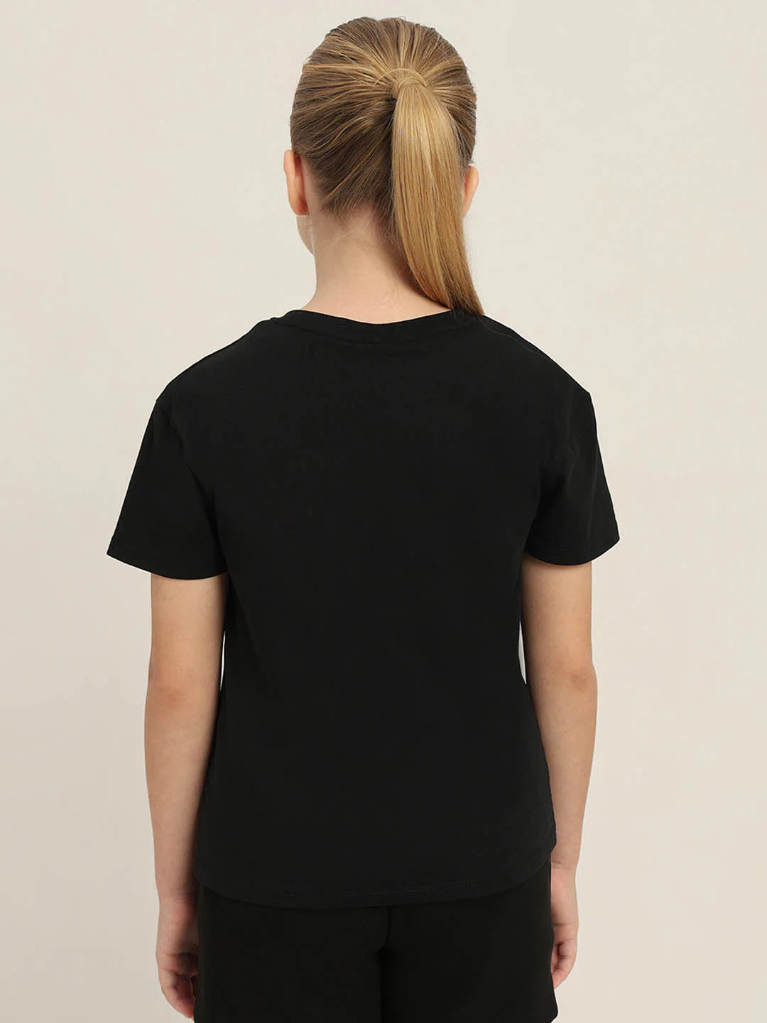 GIRLS Black Embellished T-shirt - Image 4