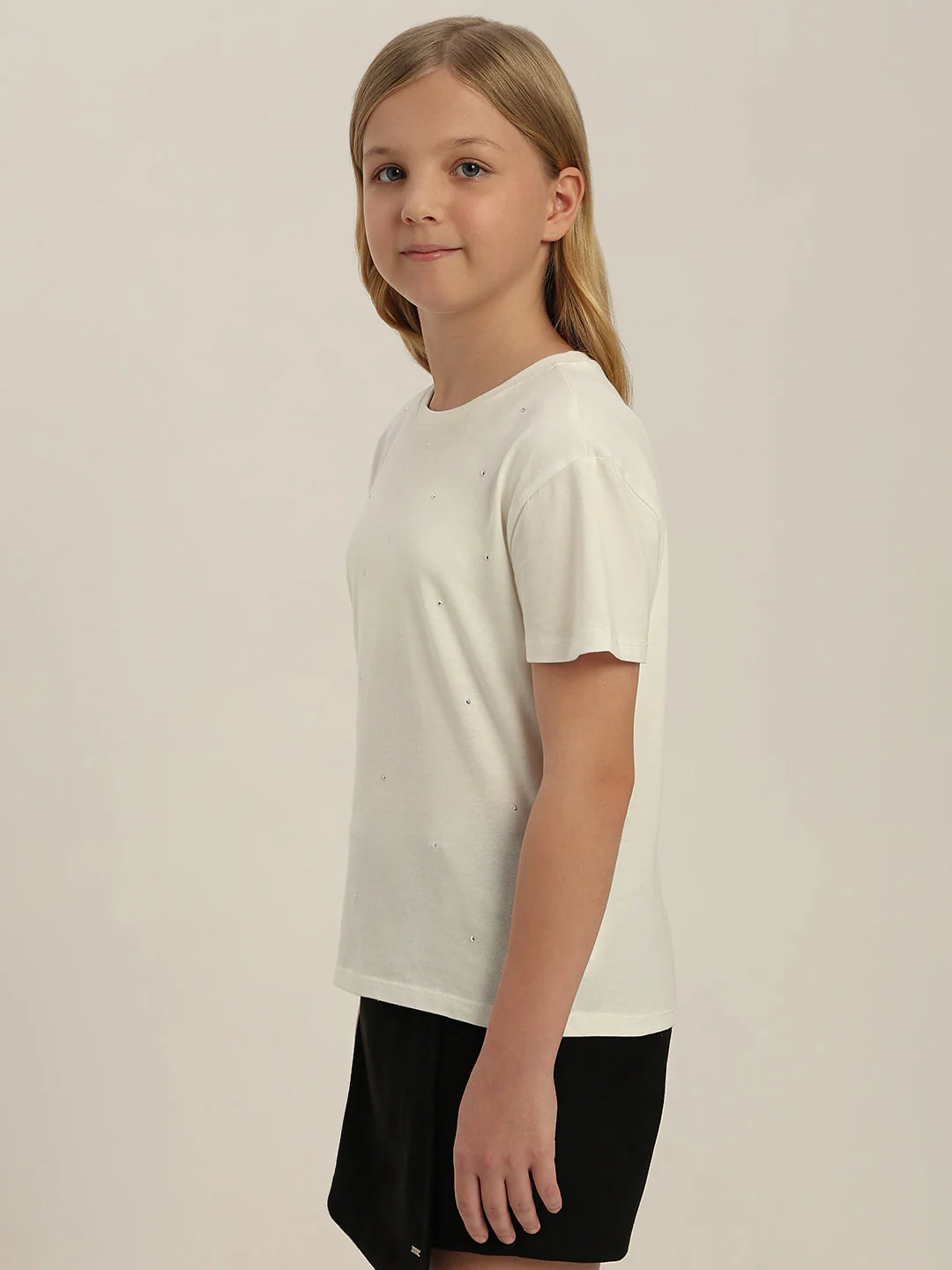 GIRLS White Embellished Top - Image 3