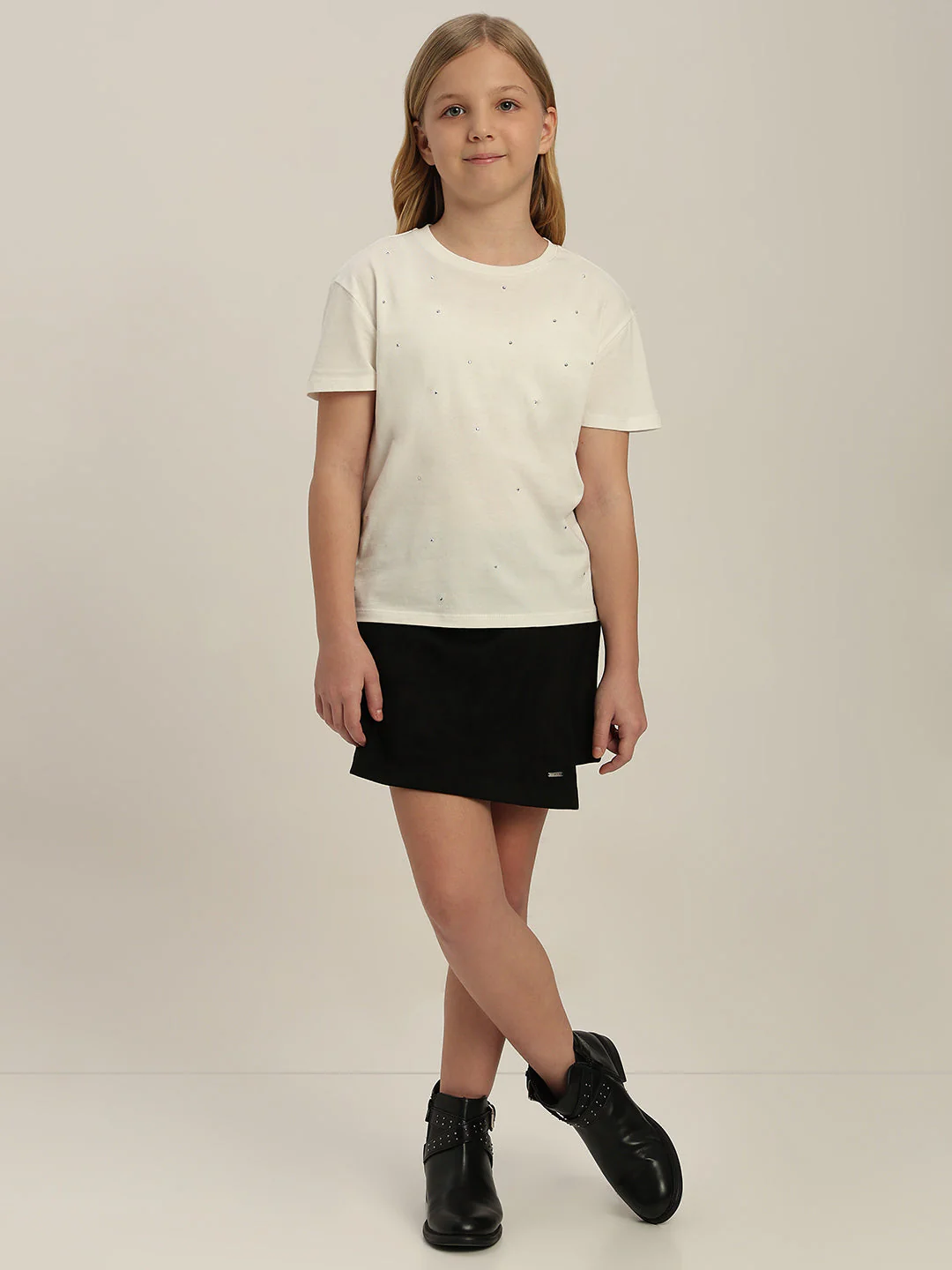 GIRLS White Embellished Top - Image 5