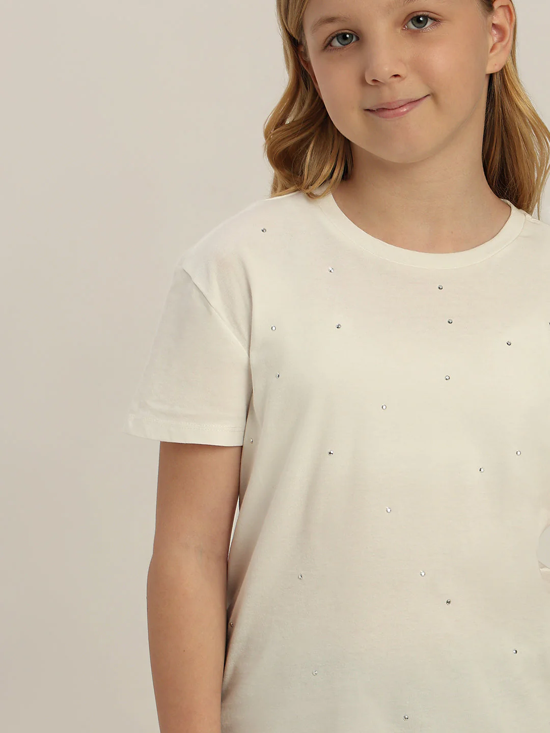 GIRLS White Embellished Top - Image 6