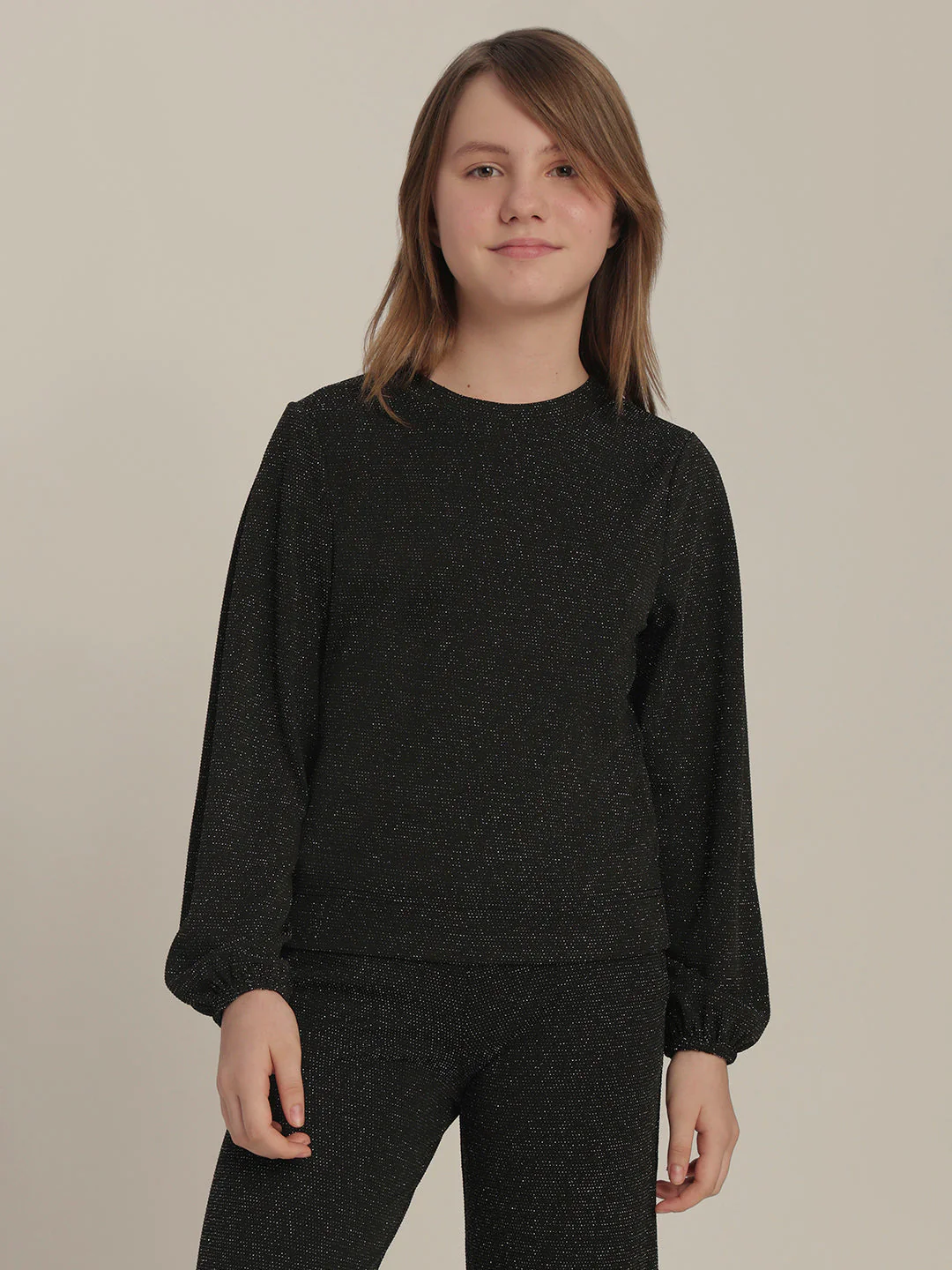 Girls Shimmer Full Sleeves Top - Image 2