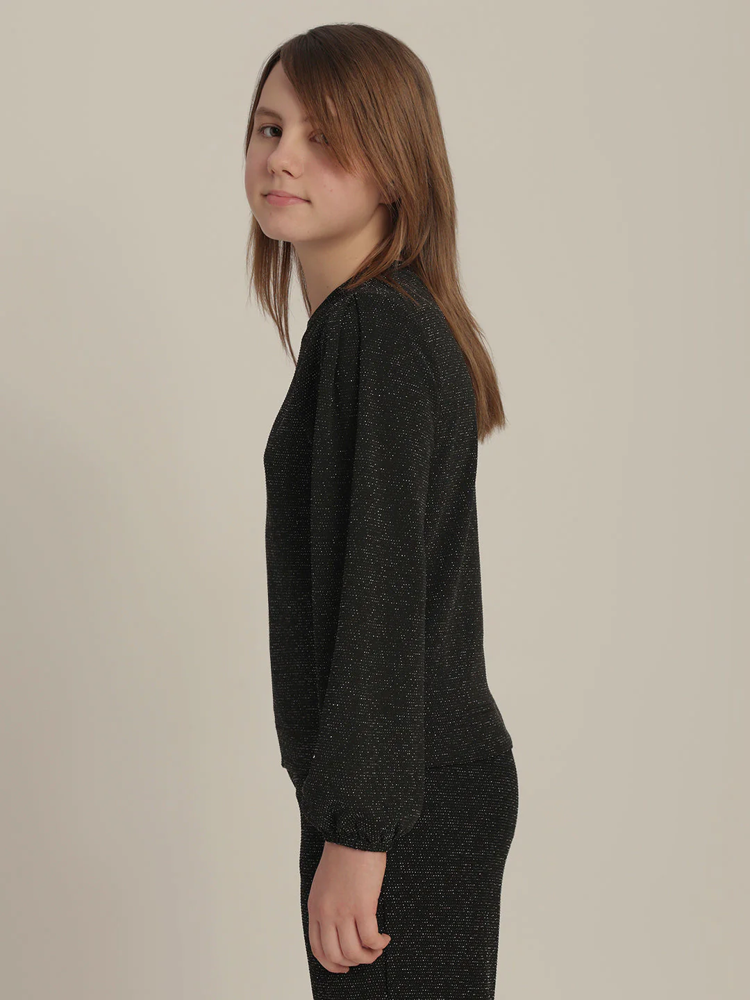 Girls Shimmer Full Sleeves Top - Image 3