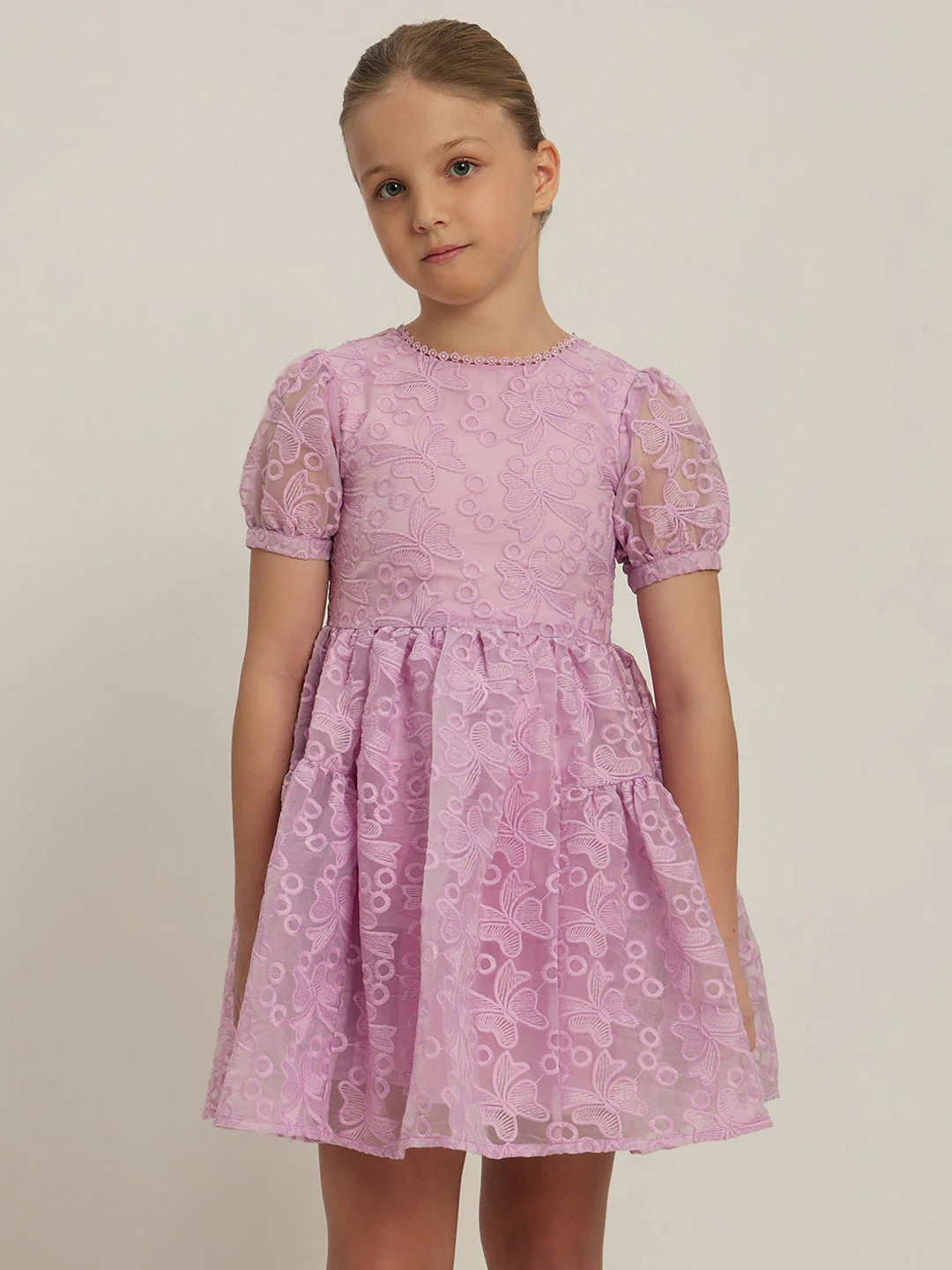 GIRL Lace Fit & Flare Dress - Image 2
