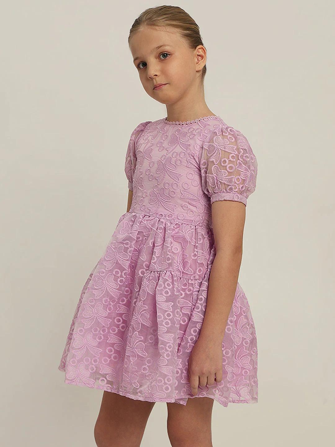 GIRL Lace Fit & Flare Dress - Image 3