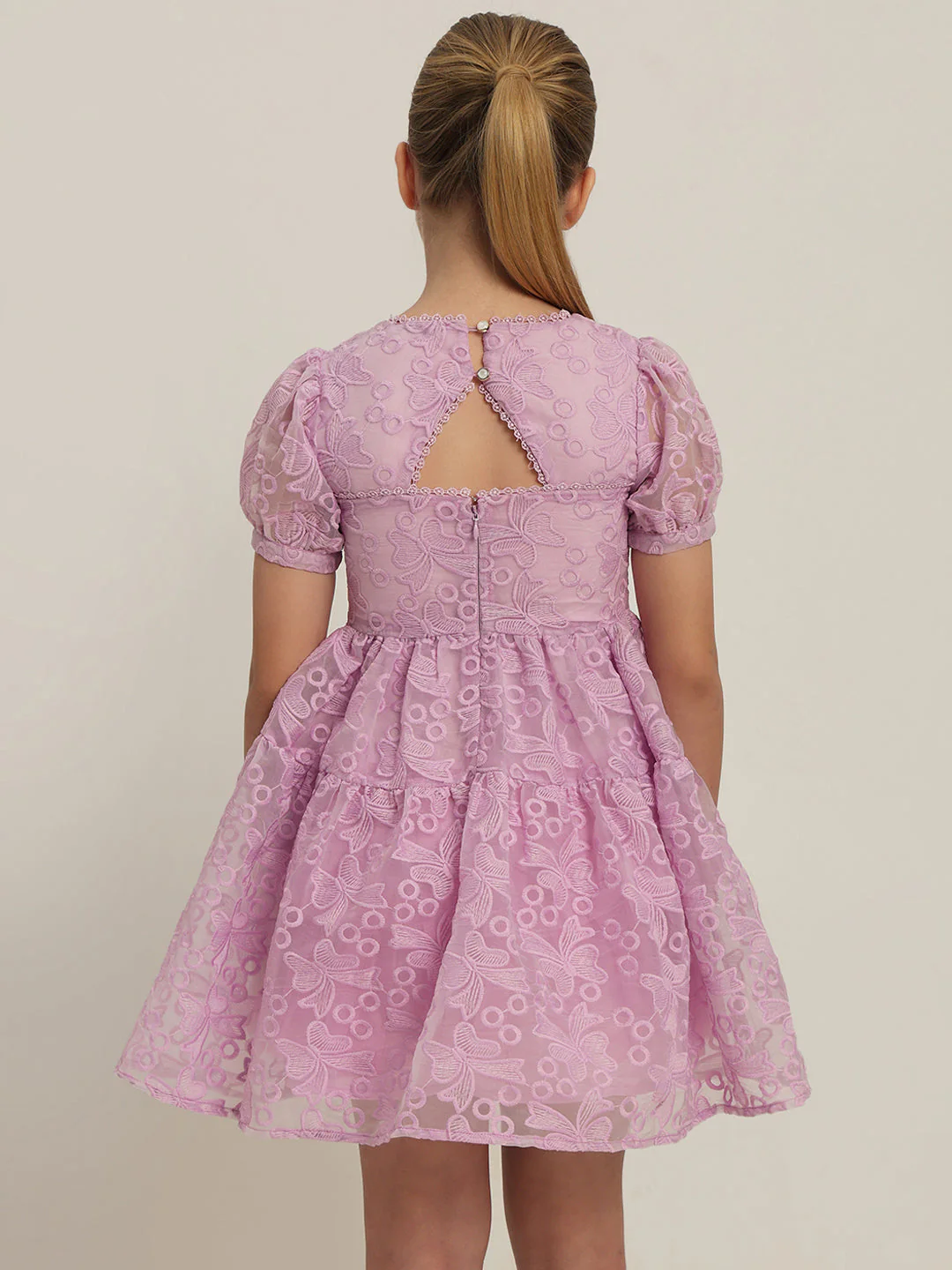 GIRL Lace Fit & Flare Dress - Image 4