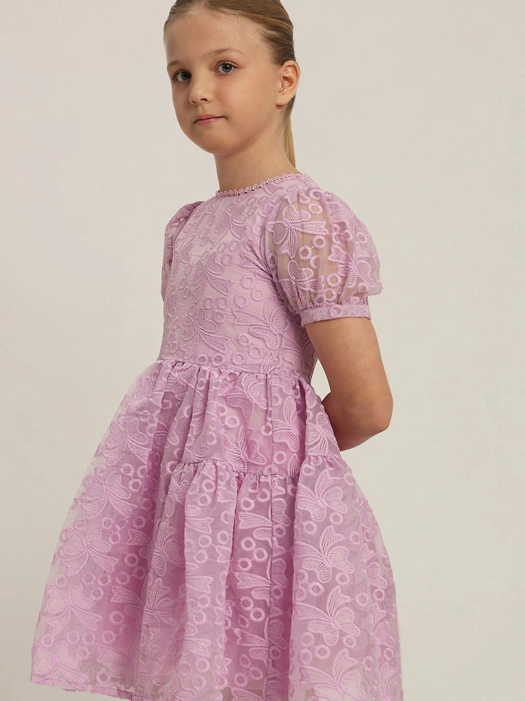 GIRL Lace Fit & Flare Dress - Image 6