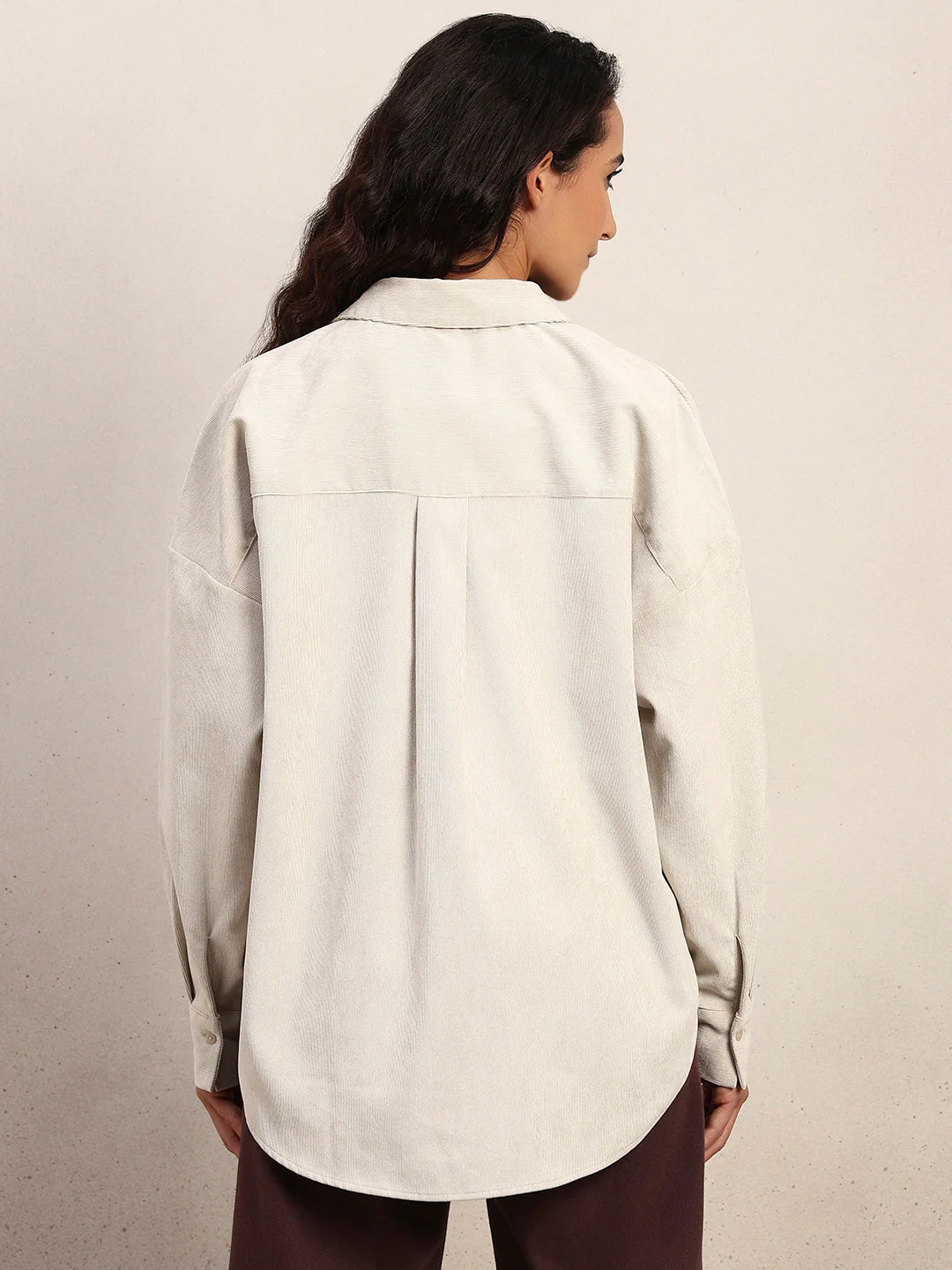 Cream Corduroy Shirt - Image 4