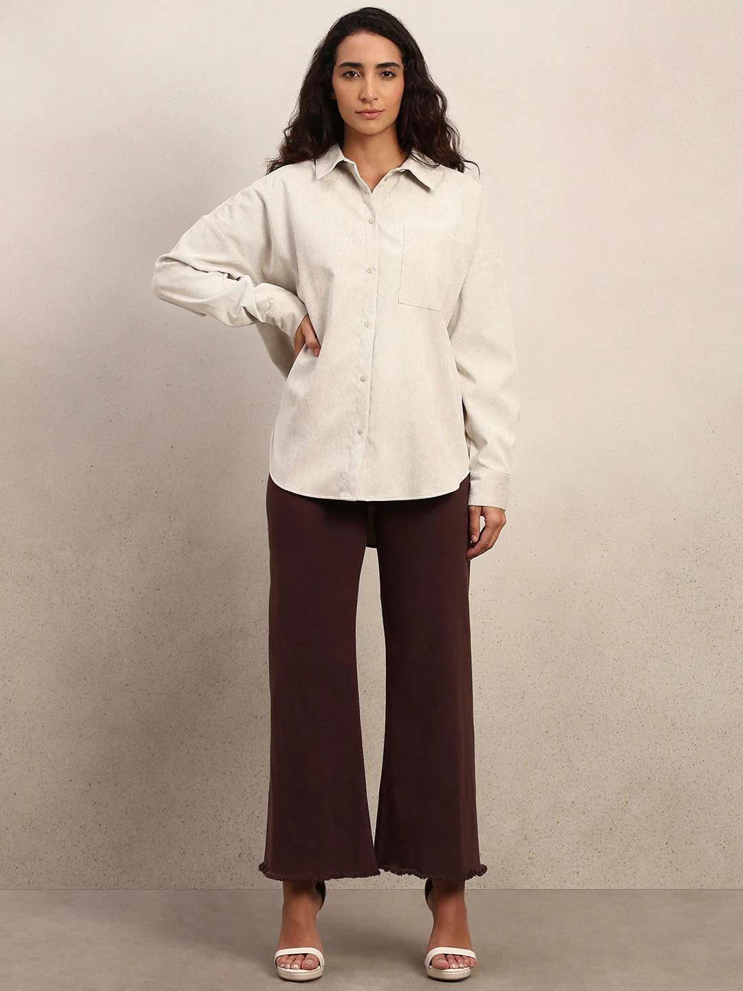 Cream Corduroy Shirt - Image 5