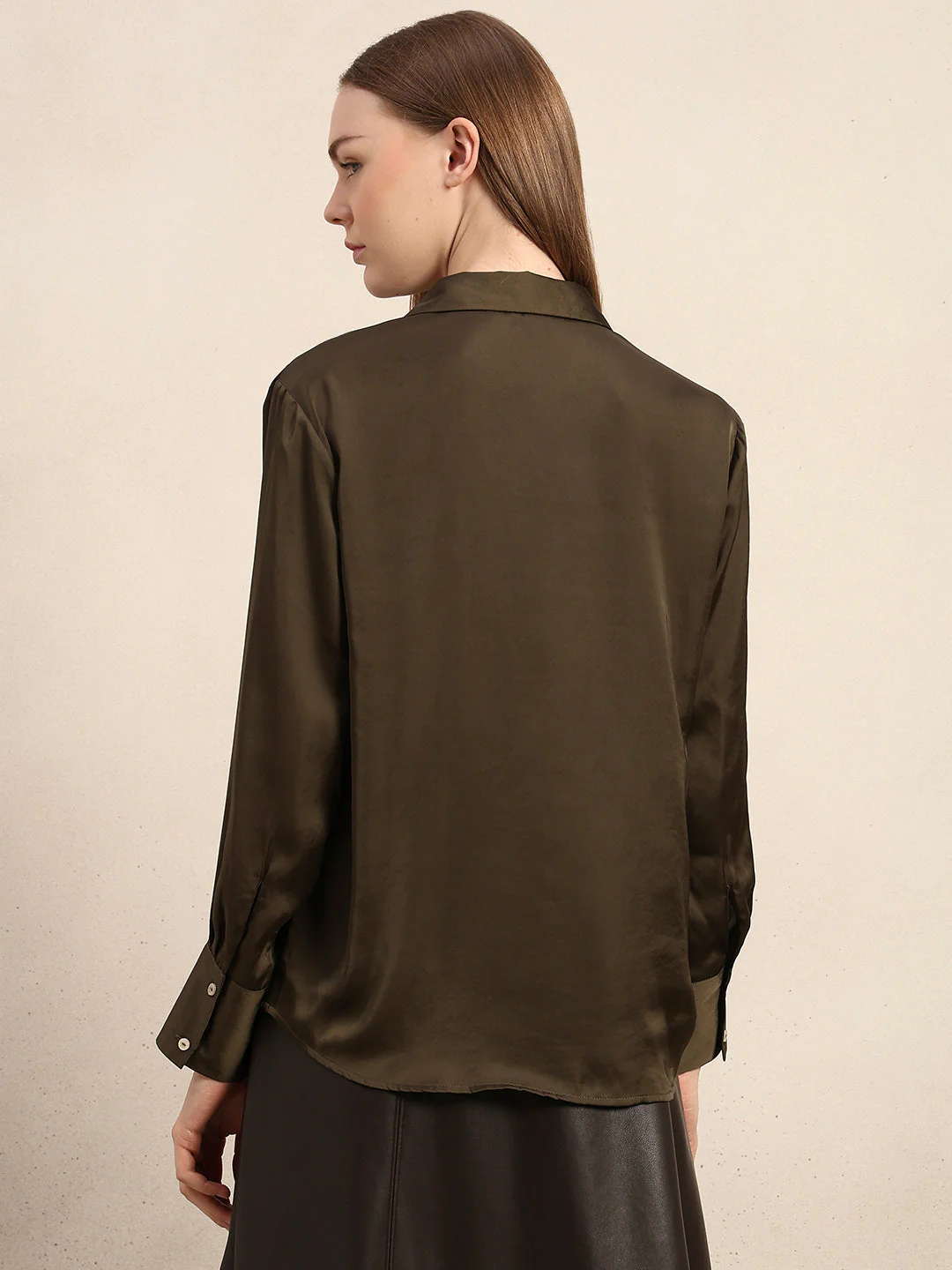 Green Satin Shirt - Image 4
