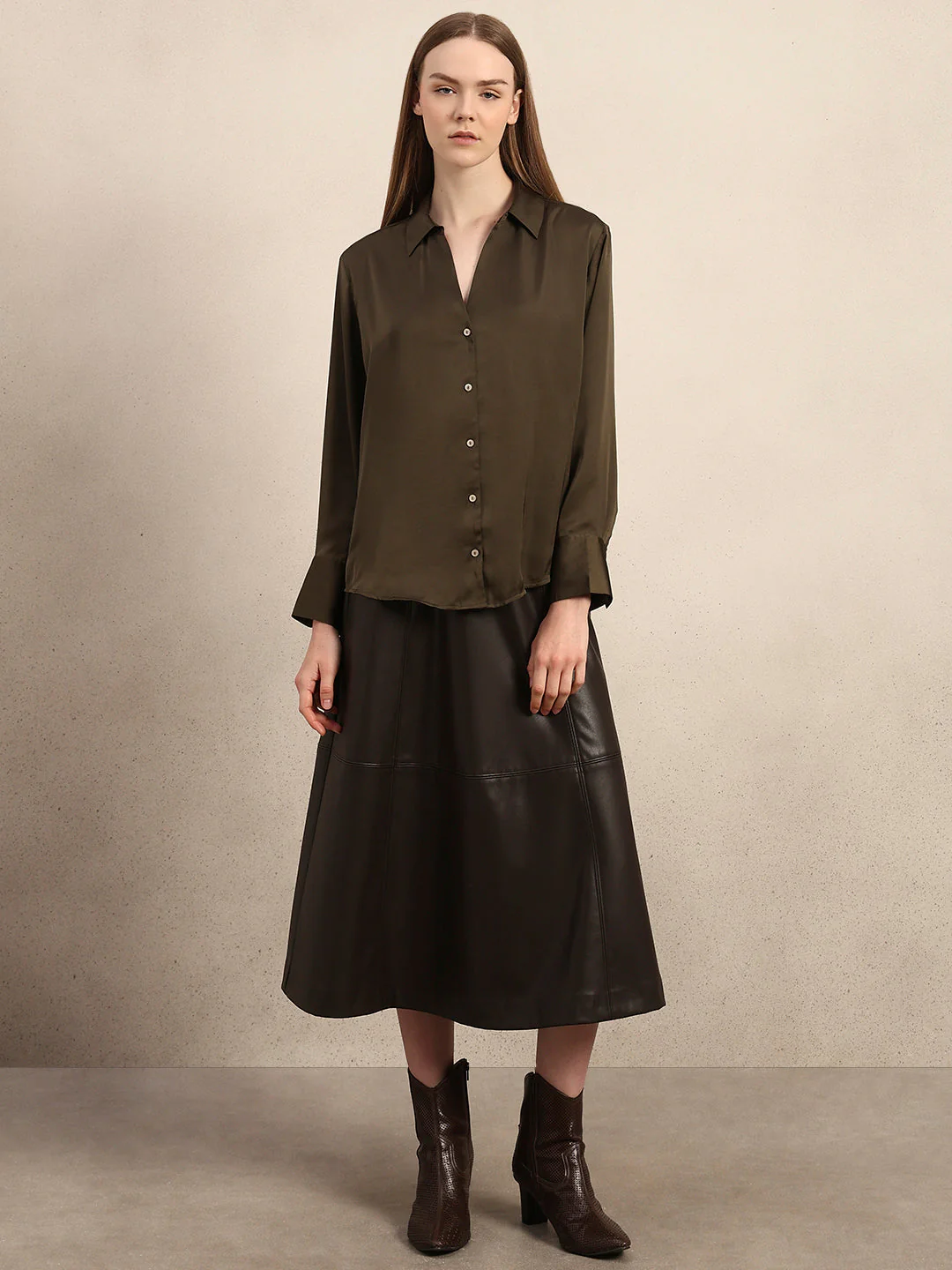 Green Satin Shirt - Image 5