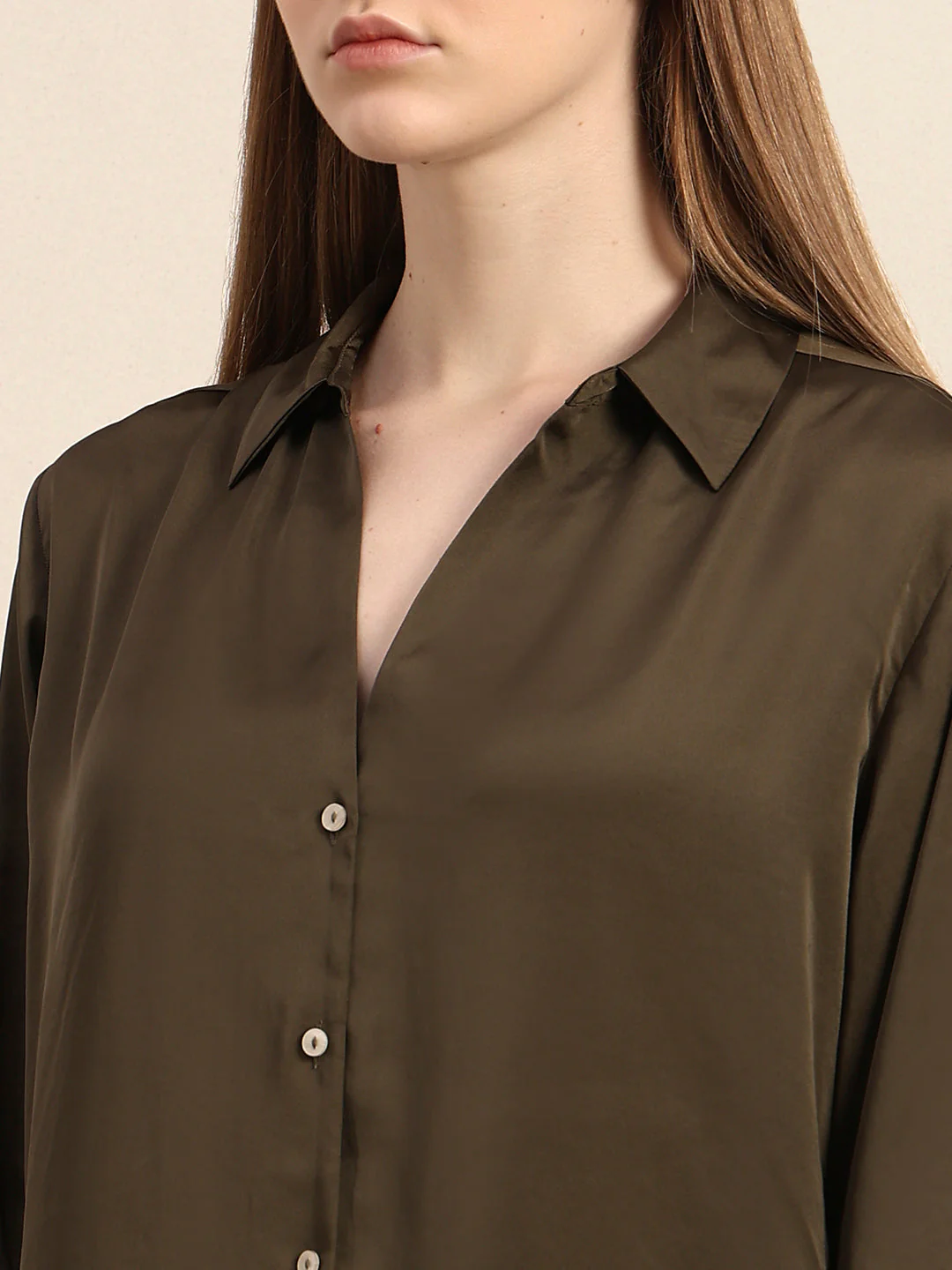 Green Satin Shirt - Image 8