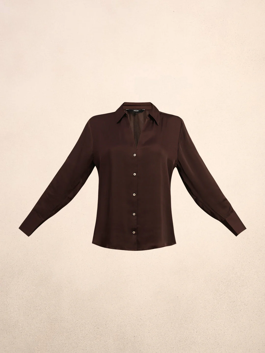 Brown Satin Shirt - Image 7