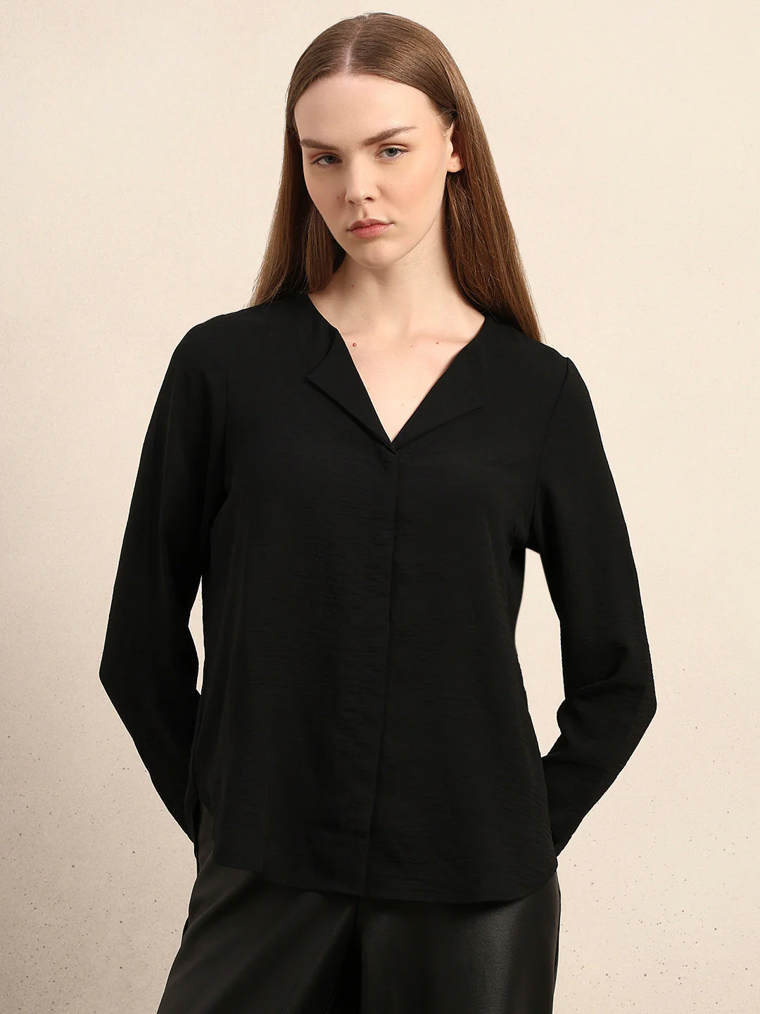 Black Lapel Shirt - Image 2