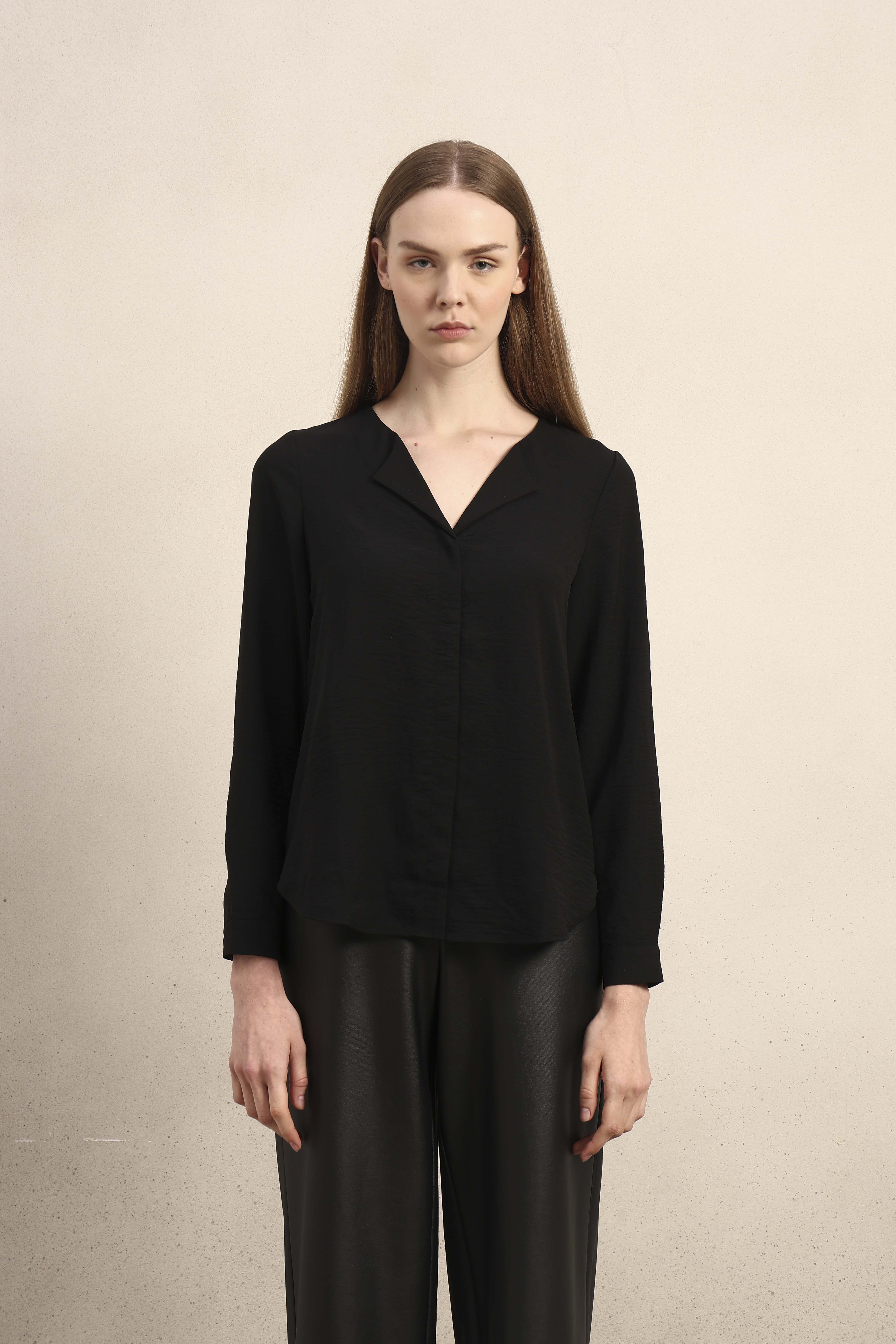 Black Lapel Shirt - Image 9