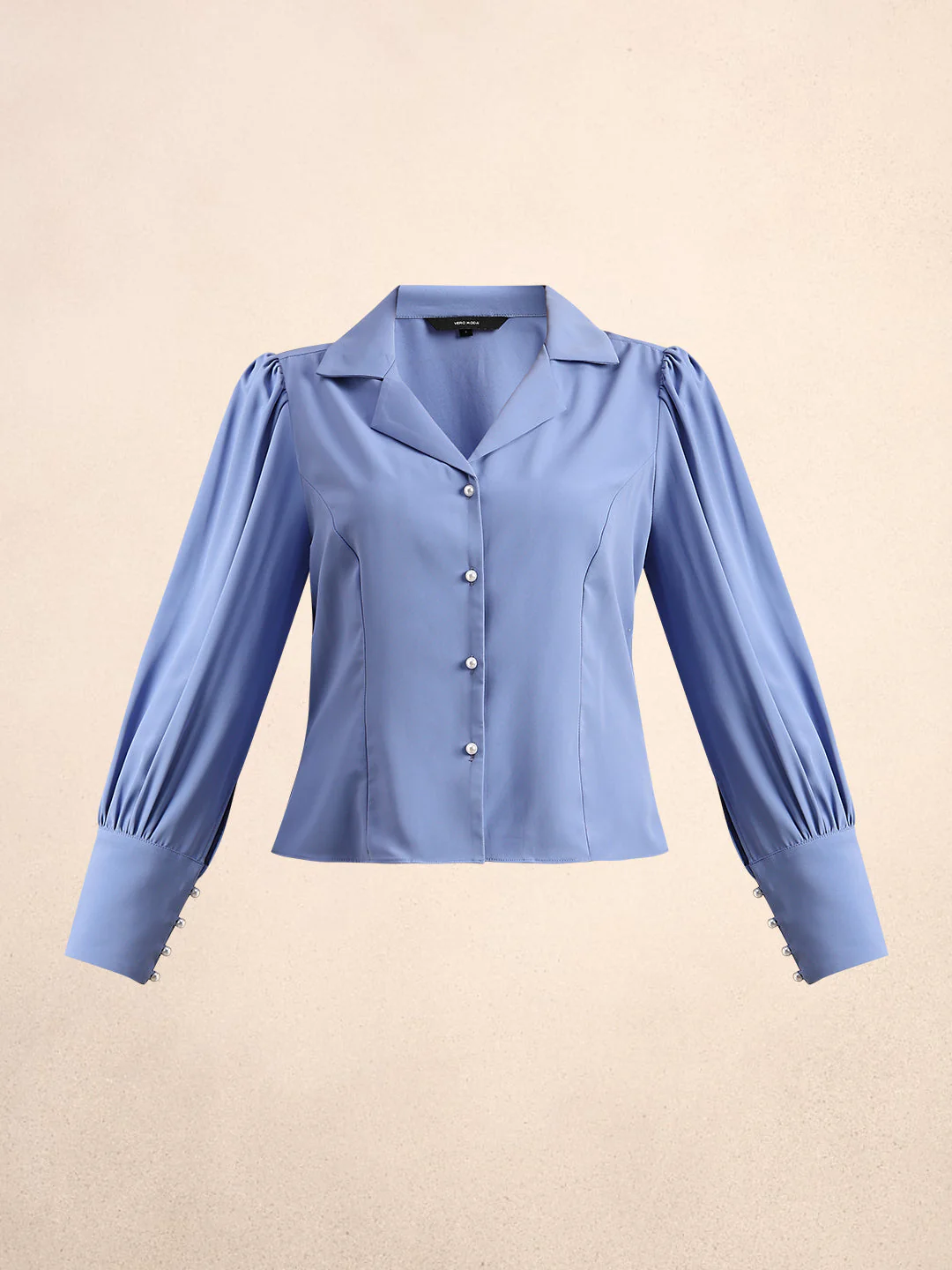 Blue Cuff Sleeves Shirt - Image 7