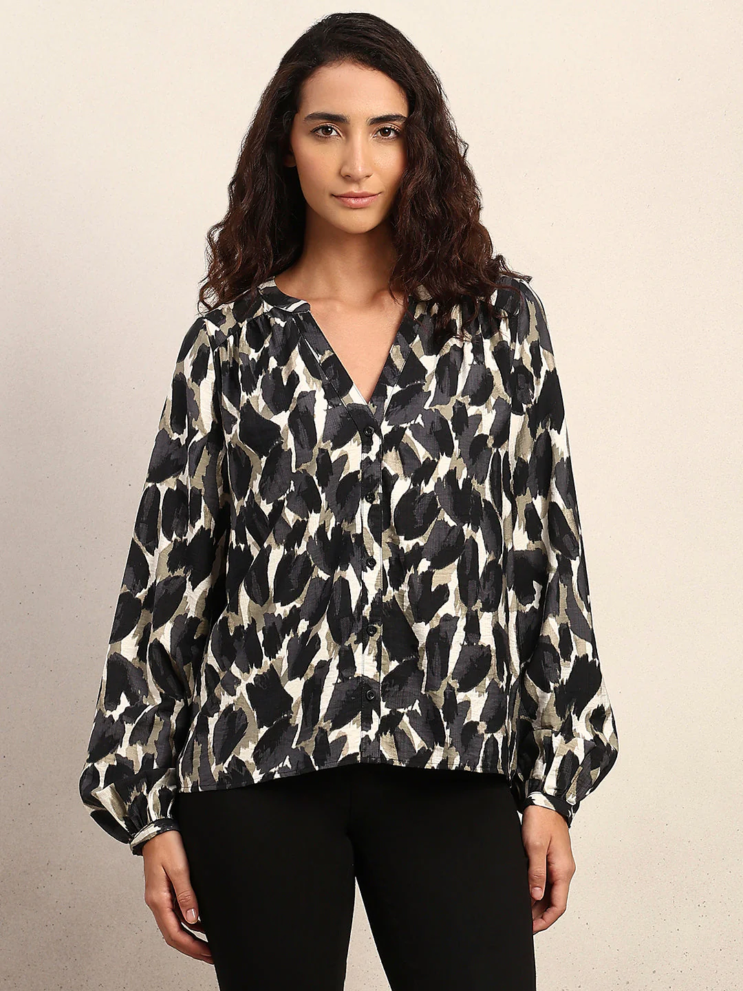 Abstract Animal Print Shirt - Image 2